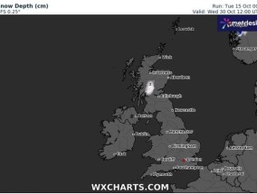 英国天气：新地图准确显示了24小时不间断降雪的地点和时间